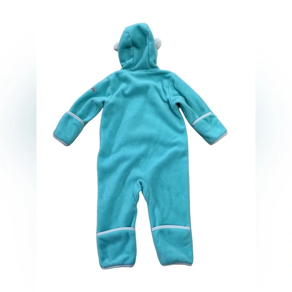 Columbia Size 12-18 Months Teal Fleece Tiny Bear II Bunting